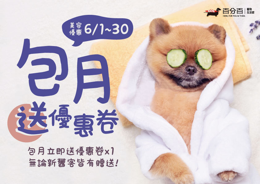 【6月美容活動】包月就送優惠券！