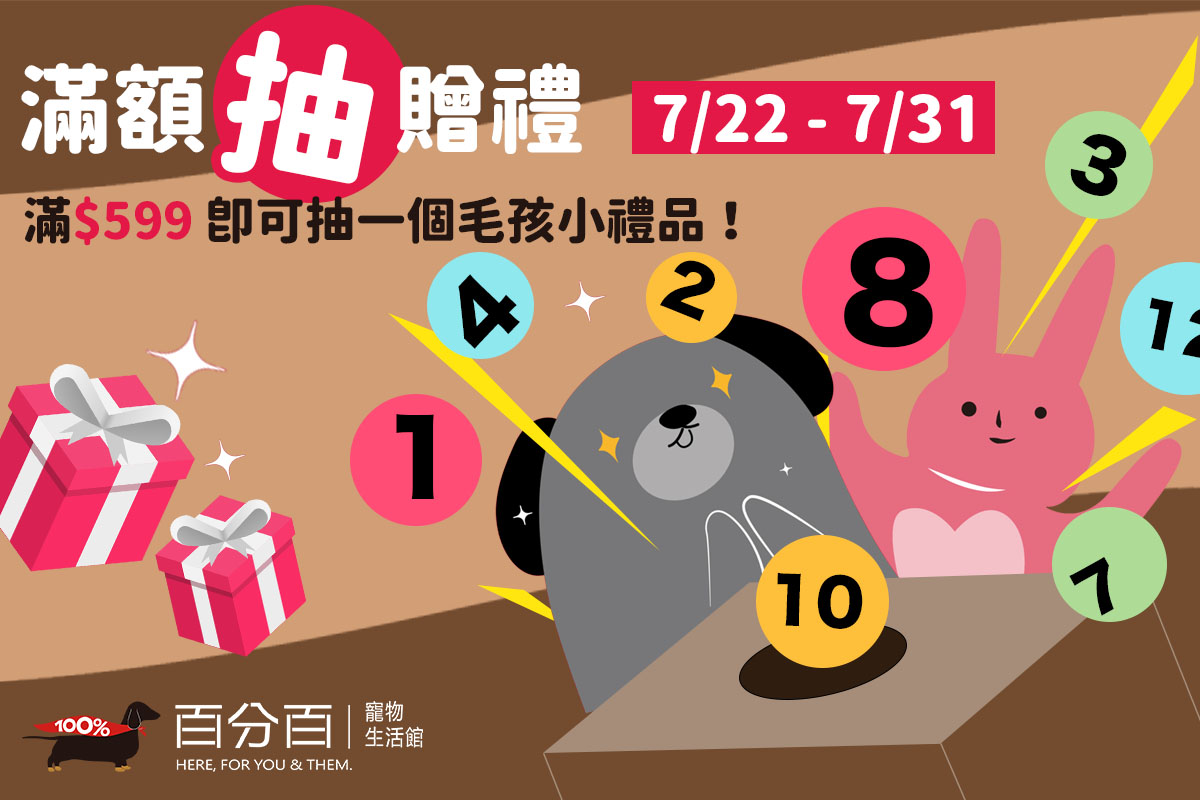 滿額抽贈禮！7款毛孩好物讓你抽！